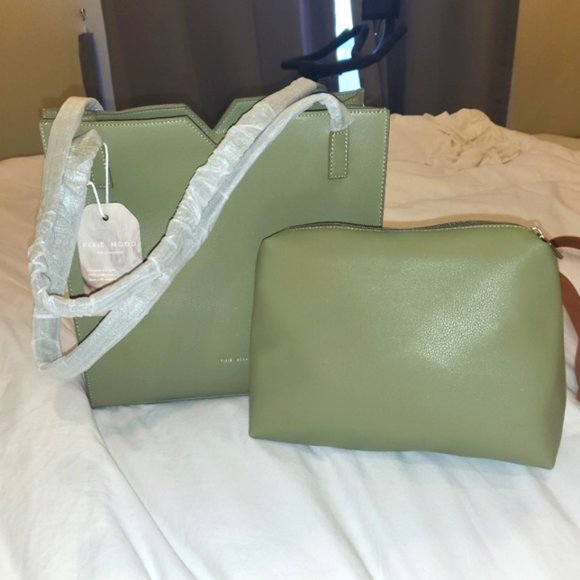 NWT Pixie Mood Tote Bag Purse Handbag Mini Alicia Ali Sage Green Vegan - Picture 1 of 6